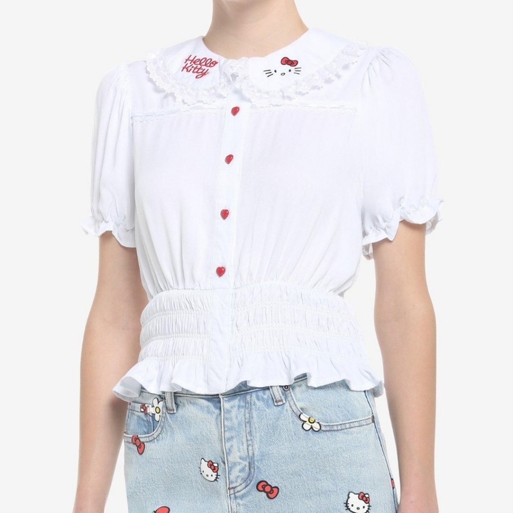 Hot Topic Hello Kitty heart blouse